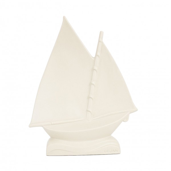 Vintage Art Deco Ceramic Sailboat by Le Jan